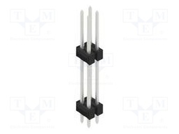 Connector: pin strips; pin header; male; PIN: 4; 2.54mm; THT; 2x2
