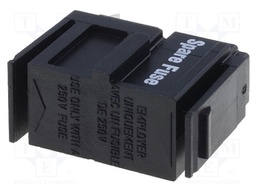 Fuse drawer; IEC 60320; 1x fuse,Fingergrip,spare fuse case