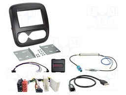 Adapter for control from steering wheel; DIN,Fakra,ISO; black