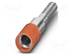 Test socket; screw terminal; PA; ways: 1; W: 6mm; H: 6mm; Body: red