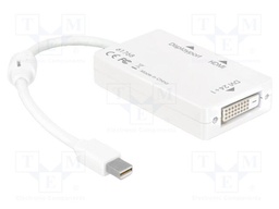 Adapter; DisplayPort 1.1a,High Speed,single link; 0.16m; white