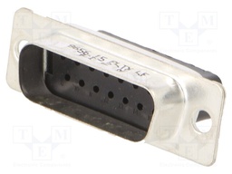 D Sub Connector Housing, 15 Ways, D Sub, DA, FCI 8656 Series Crimp D Subs, Plug, Steel Body