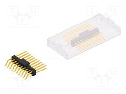 Connector: pin strips; pin header; male; PIN: 20; 2.54mm; SMT; 2x10
