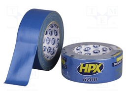 Tape: duct; W: 48mm; L: 25m; D: 0.3mm; blue (bright); natural rubber