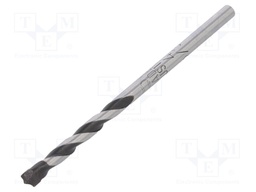 Drill bit; for concrete; Ø: 4mm,5/32"; L: 75mm; metal; blister