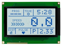 Display: LCD; 240x128; STN Positive; grey; 144x104mm; LED; 1x20
