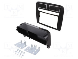 Radio mounting frame; Fiat; 2 DIN; black