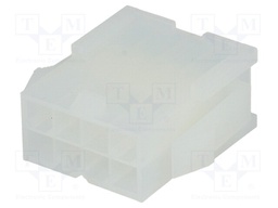 Plug; wire-wire; male; Mini-Fit Jr; 4.2mm; PIN: 8; w/o contacts