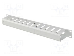 Cable organizer; 1U; grey; Standard: 19"