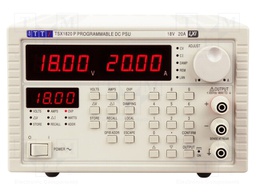 Power supply: high power laboratory; Channels: 1; 18VDC; 20A; 360W