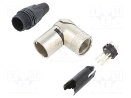 R/A CABLE CON. MALE 6POLE