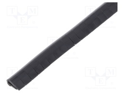 Hole and edge shield; PVC; L: 10m; black; H: 8mm; W: 4.5mm; -30÷70°C