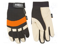 Protective gloves; Size: 10; black-white,orange; Safety cat: 2