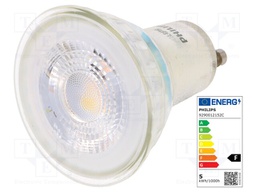 LED lamp; warm white; GU10; 230VAC; 355lm; 4.6W; 36°; 2700K