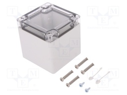 Enclosure: multipurpose; X: 82mm; Y: 84mm; Z: 85mm; TG PC; grey; IK08