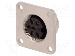 Connector: M16; female; flange (4 holes),for panel mounting