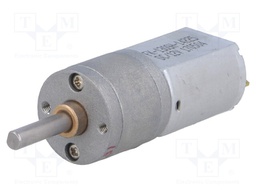 Motor: DC; with gearbox; 12VDC; 1.6A; Shaft: D spring; 72rpm