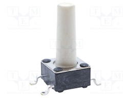 TACTILE SW, SPST, 0.05A, 12VDC, SOLDER