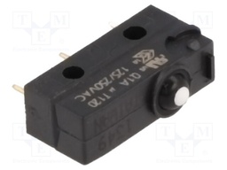 Microswitch SNAP ACTION; without lever; SPDT; 0.1A/125VAC; Pos: 2