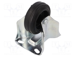 Transport wheel; Ø: 80mm; W: 25mm; H: 107mm; rigid; Dyn.load: 650N