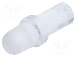 Fiber for LED; round; Ø3mm; Front: convex; straight