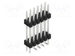 Connector: pin strips; pin header; male; PIN: 12; 2.54mm; SMT; 2x6