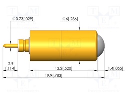 Test needle; Spring compression: 1.2mm; 1.4mm; 5A; Ø: 5mm; plug-in