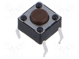 Microswitch TACT; Pos: 2; 0.05A/12VDC; PCB,THT; none; 1.6N; 600um