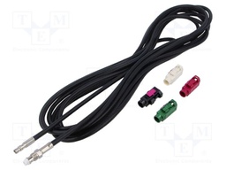 Cable; Fakra socket,FME socket; black; straight; 5m