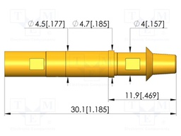 Test needle; plug-in