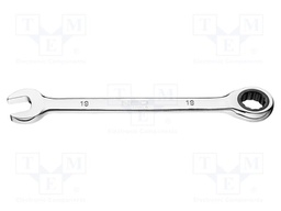 Wrench; combination spanner,with ratchet; 19mm; L: 235mm
