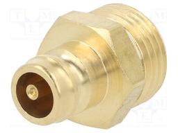 Connector; connector pipe,with valve; 15bar; Seal: FPM; L: 29mm