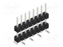 Connector: pin strips; pin header; male; PIN: 8; 2.54mm; SMT; 1x8