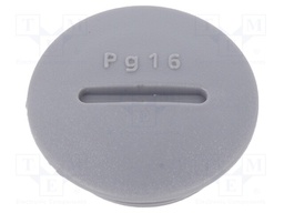 Stopper; PG16; Mat: polyamide; dark grey; Pcs: 10