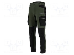 Dungarees; Size: M (176/86-92); green-black; STRETCH; slim-fit