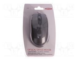Optical mouse; black; USB; wired; No.of butt: 3; 1.5m; 800dpi