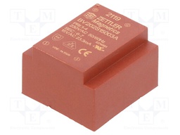 Transformer: encapsulated; 0.35VA; 230VAC; 15V; Mounting: PCB