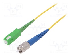 Fiber patch cord; FC,SCA; 5m; Optical fiber: 9/125um; yellow