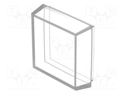 Actuator lens; OptoHiT; colourless; plastic; 30x30mm