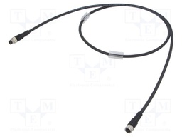 Connection lead; M8; PIN: 3; 1m; plug; 60VAC; 4A; -25÷80°C; IP65/IP67