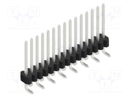 Connector: pin strips; pin header; male; PIN: 15; 1.27mm; SMT; 1x15