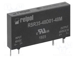 Relay: solid state; 3÷58VDC; 1-phase; PCB; -30÷80°C; 28x5.2x15mm