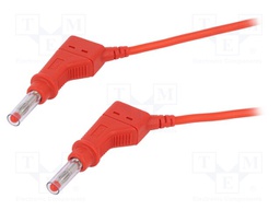 Connection cable; PVC; 1m; red; 32A; Type: with sliding cover