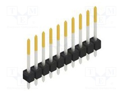 Connector: pin strips; pin header; male; PIN: 10; 2.54mm; THT; 1x10