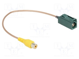 Cable; 320mm; Fakra E female,RCA socket; transparent