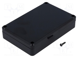 Enclosure: multipurpose; X: 80mm; Y: 120mm; Z: 27.5mm; ABS; black