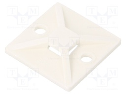 Screw down self-adhesive holder; polyamide; white