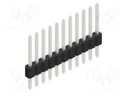 Connector: pin strips; pin header; male; PIN: 11; 1.27mm; THT; 1x11