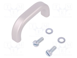 Handle; Mat: aluminium; grey; H: 29mm; L: 63mm; W: 12mm