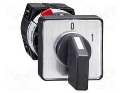 Switch: cam switch; Stabl.pos: 2; 10A; 0-1; Poles: 3; Pos: 2